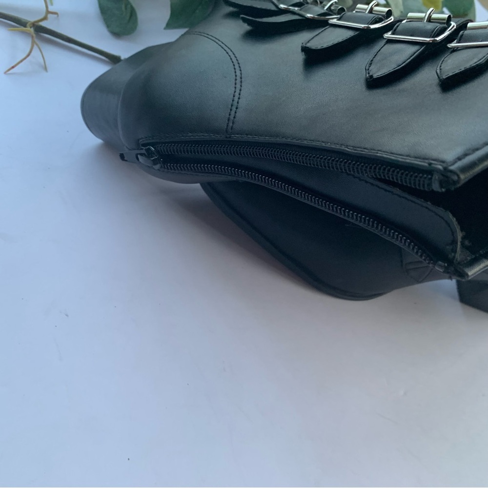 Strange Cvlt Coven Vegan Leather Boots in Black - Picture 8 of 11